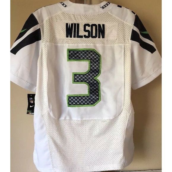 Nike Mens Seattle Seahawks Elite Jersey Size White/Blue 52